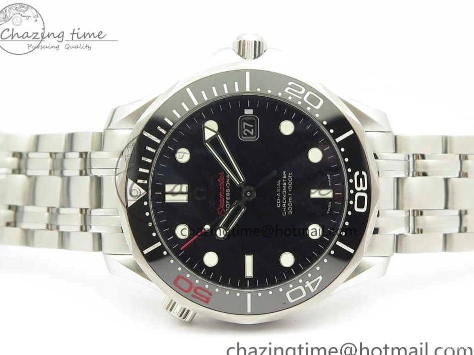 0424 Seamaster 300M Chronometer SS “007” Limited Edition OMF 1:1 Best Edition on SS Bracelet A2824 (Black Balance Wheel) V Seasonal 7952